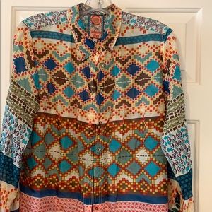 Johnny Was Silk Bold Top